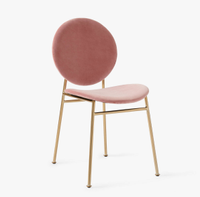 west elm pink velvet Ingrid Dining Chair | Was £300, Now £174