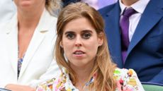 Princess Beatrice of York attends day nine of the Wimbledon Tennis Championships at the All England Lawn Tennis and Croquet Club on July 09, 2024