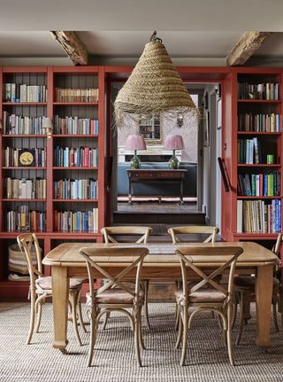 Bespoke bookcase around a door