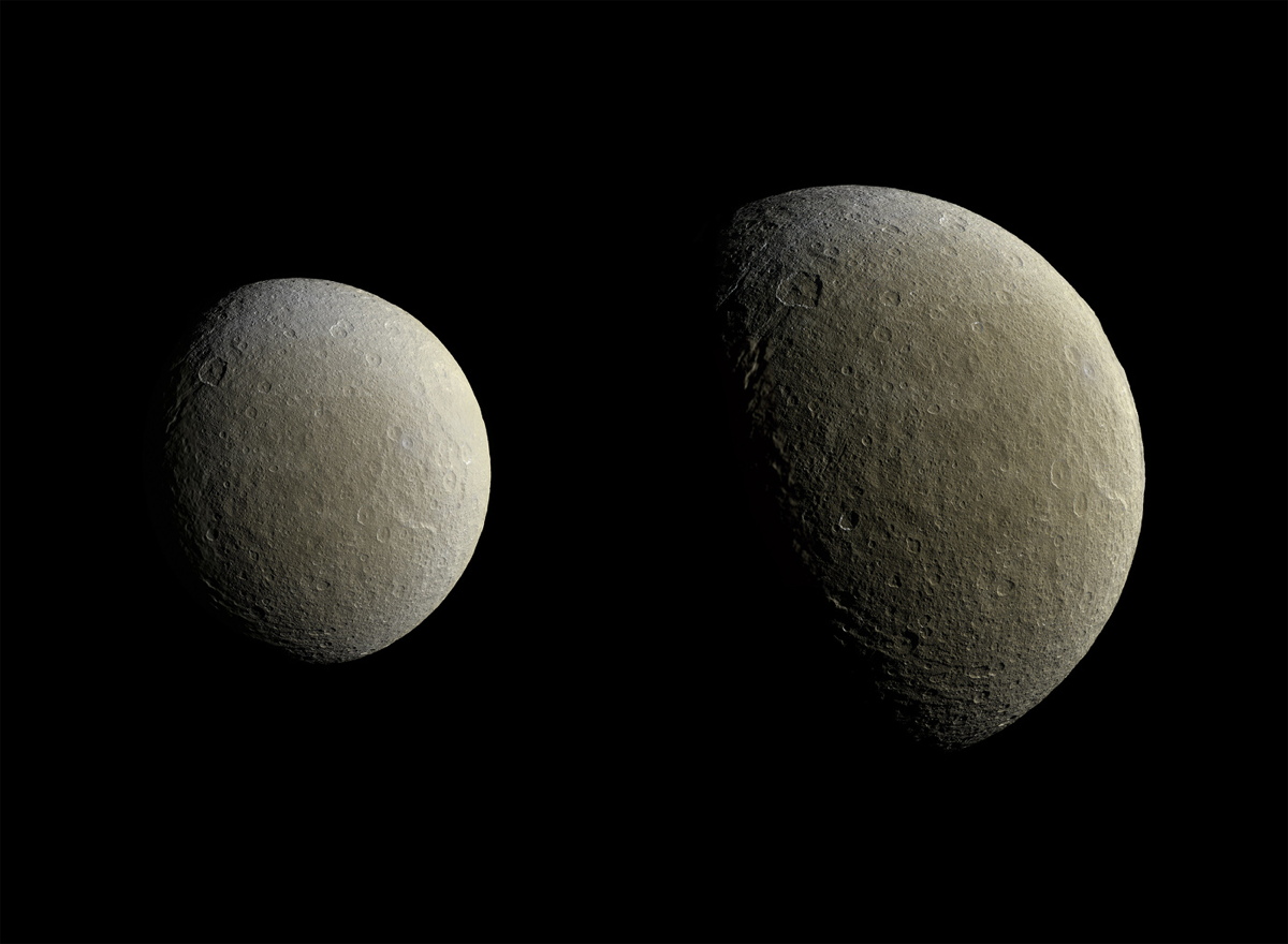 Saturn&#039;s Moon Rhea in March 2015