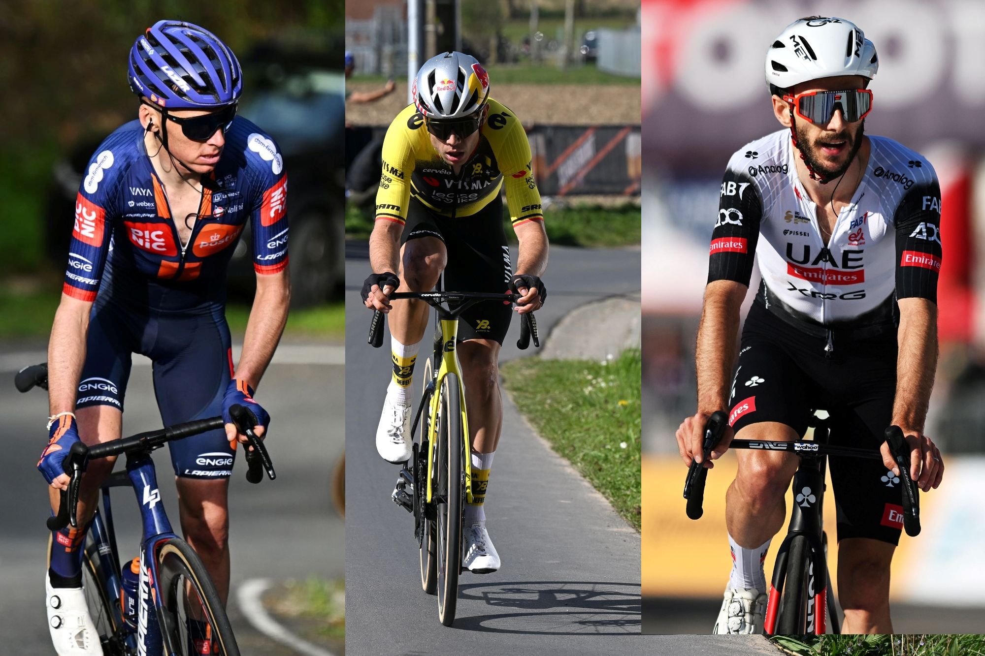 Romain Bardet, Wout van Aert and Adam Yates