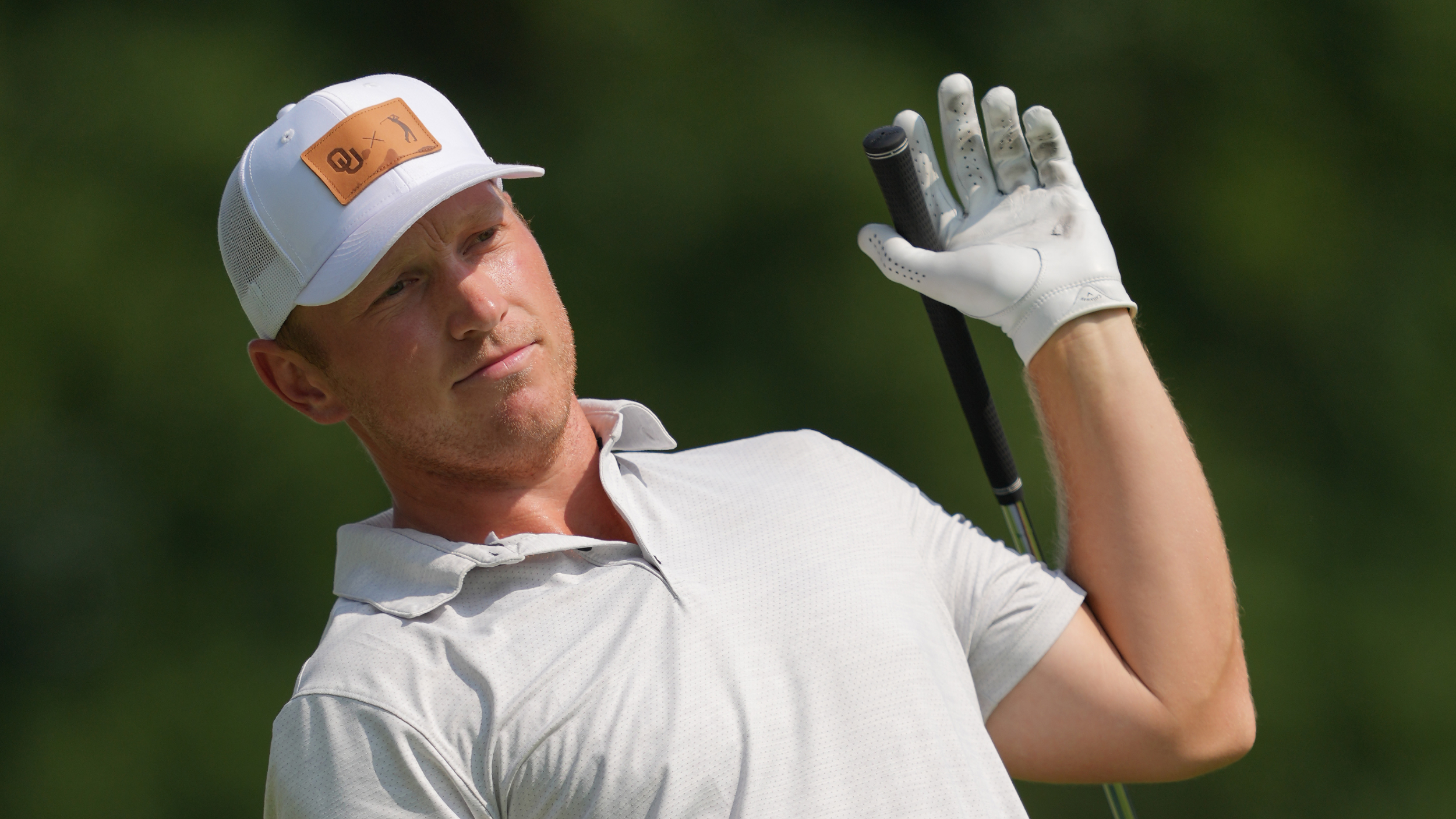 Brad Dalke after a shot at the Rocket Classic
