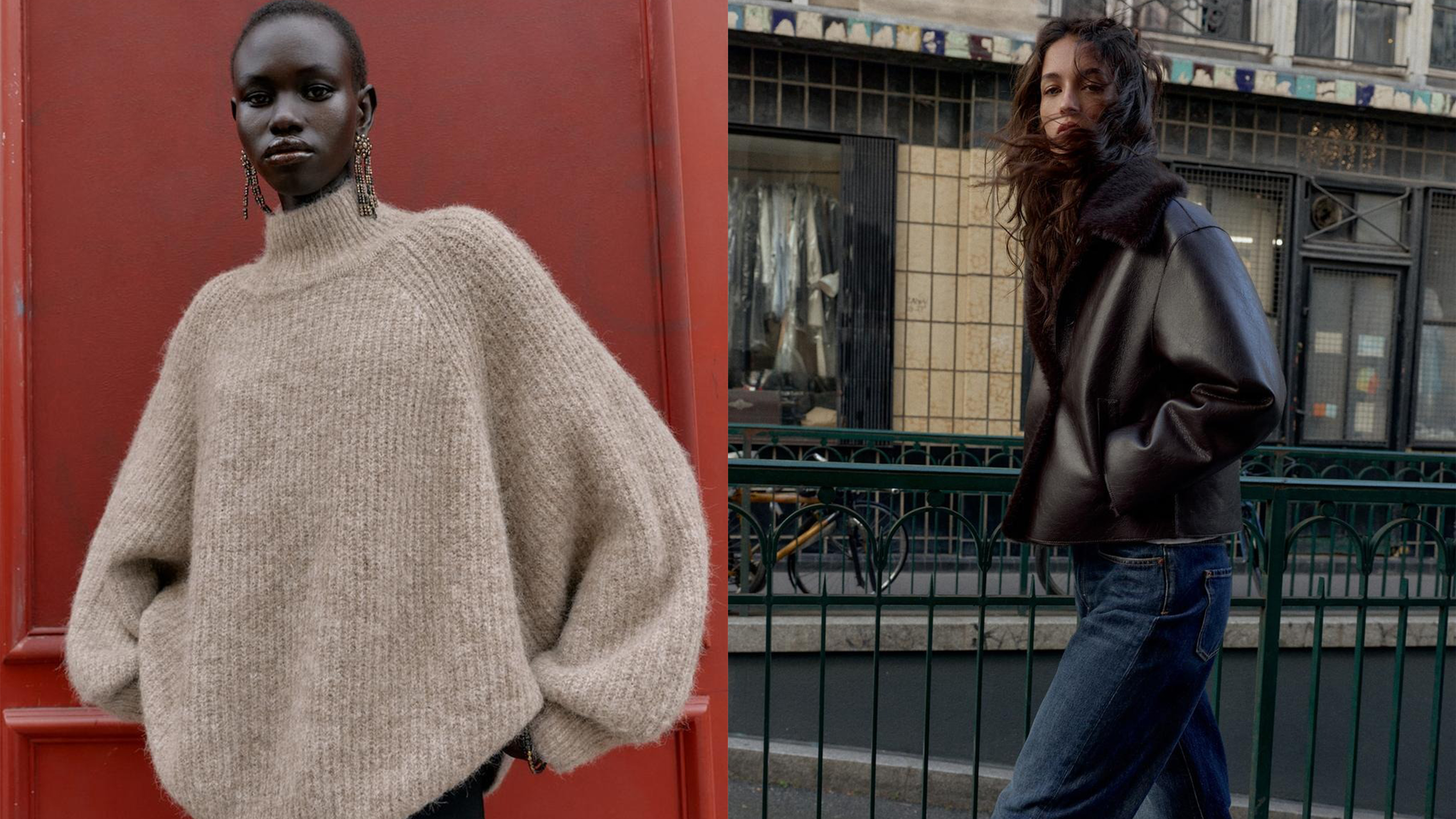 Collage of Zara models.