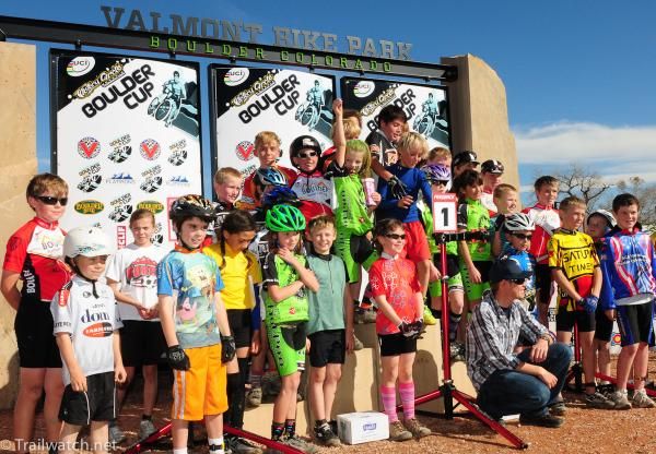 Kids race podium