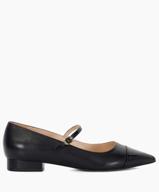 Toe Cap Pointed Mary Jane Flats