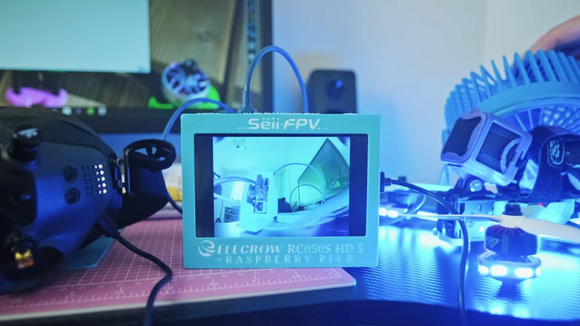 Raspberry Pi FPV monitor shares drone flights in real time