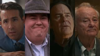 Ryan Reynolds in Free guy/John Candy in Uncle Buck, Dan Aykroyd and Bull Murray in Ghostbusters Frozen Empire