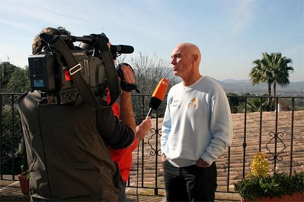 Marc Biver does a TV interview
