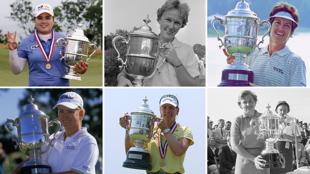 Six multiple winners of the US Women&#039;s Open with the trophy