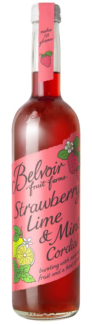 Bottle of Belvoir Strawberry, Lime & Mint Cordial