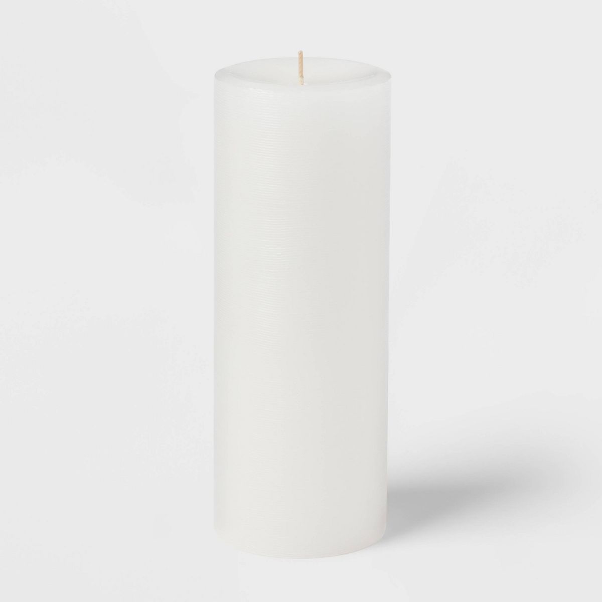 3u0026#34; X 8u0026#34; Unscented Candle White - Room Essentialsu0026#8482;: Paraffin Wax, 110hr Burn Time, Home Decor