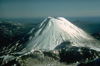 The Ngauruhoe cone of New Zealand's Mount Tongariro volcano