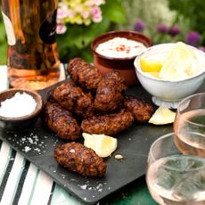 Homemade sausages with Spiced Mint Yogurt recipe-recipe ideas-new recipes-woman and home