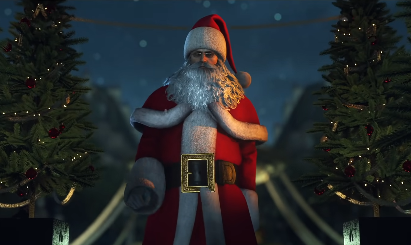 Agent 47 in a Santa suit.