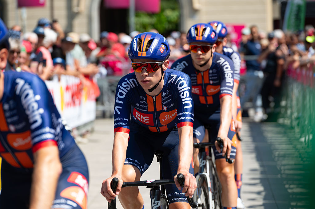 Frank Van Den Broek of Team Picnic Postnl Raisin during the 17th stage of the Giro d'Italia 2026, starting in Cassano d'Adda, Milan, Italy, on May 27, 2026. (Photo by Silvia Colombo/NurPhoto)