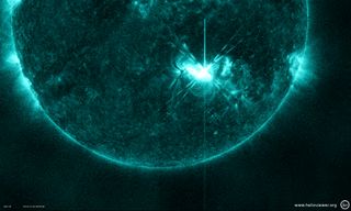 Big Solar Flare from Sunspot AR1515 on July 4, 2012.