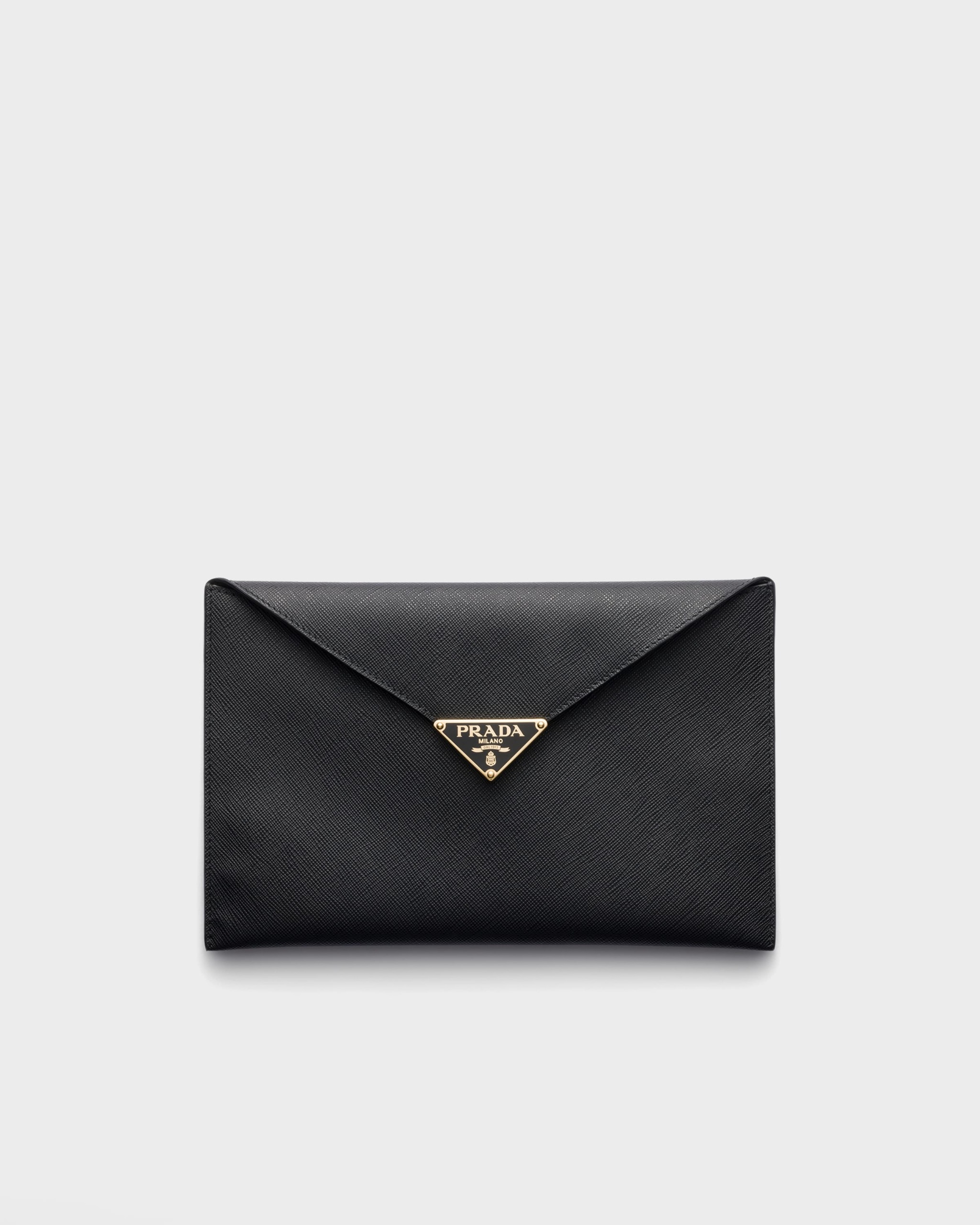 Saffiano Leather Envelope Clutch
