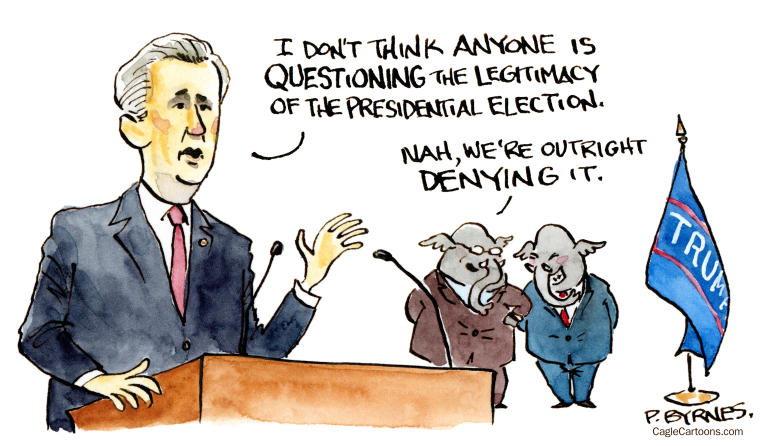 Political Cartoon U.S. kevin mccarthy gop big lie