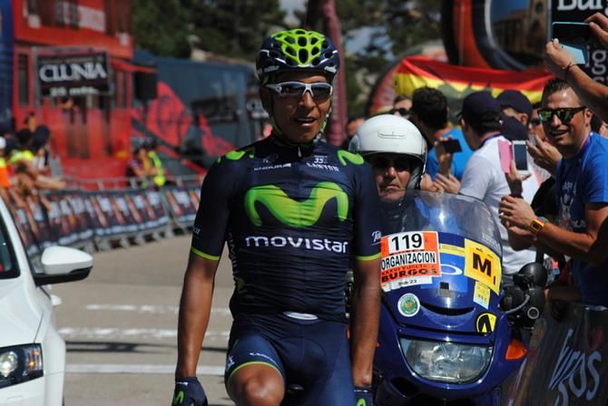 Nairo Quintana (Movistar Team) right after winning