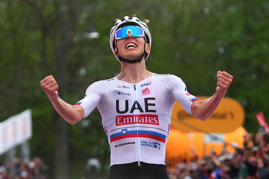 Tadej Pogačar savours his first Giro d'Italia stage victory