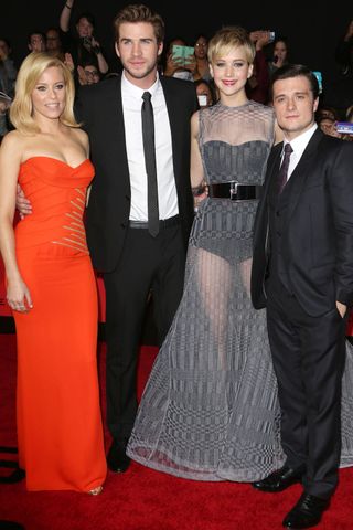 Elizabeth Banks, Liam Hemsworth, Jennifer Lawrence And Josh Hutcherson