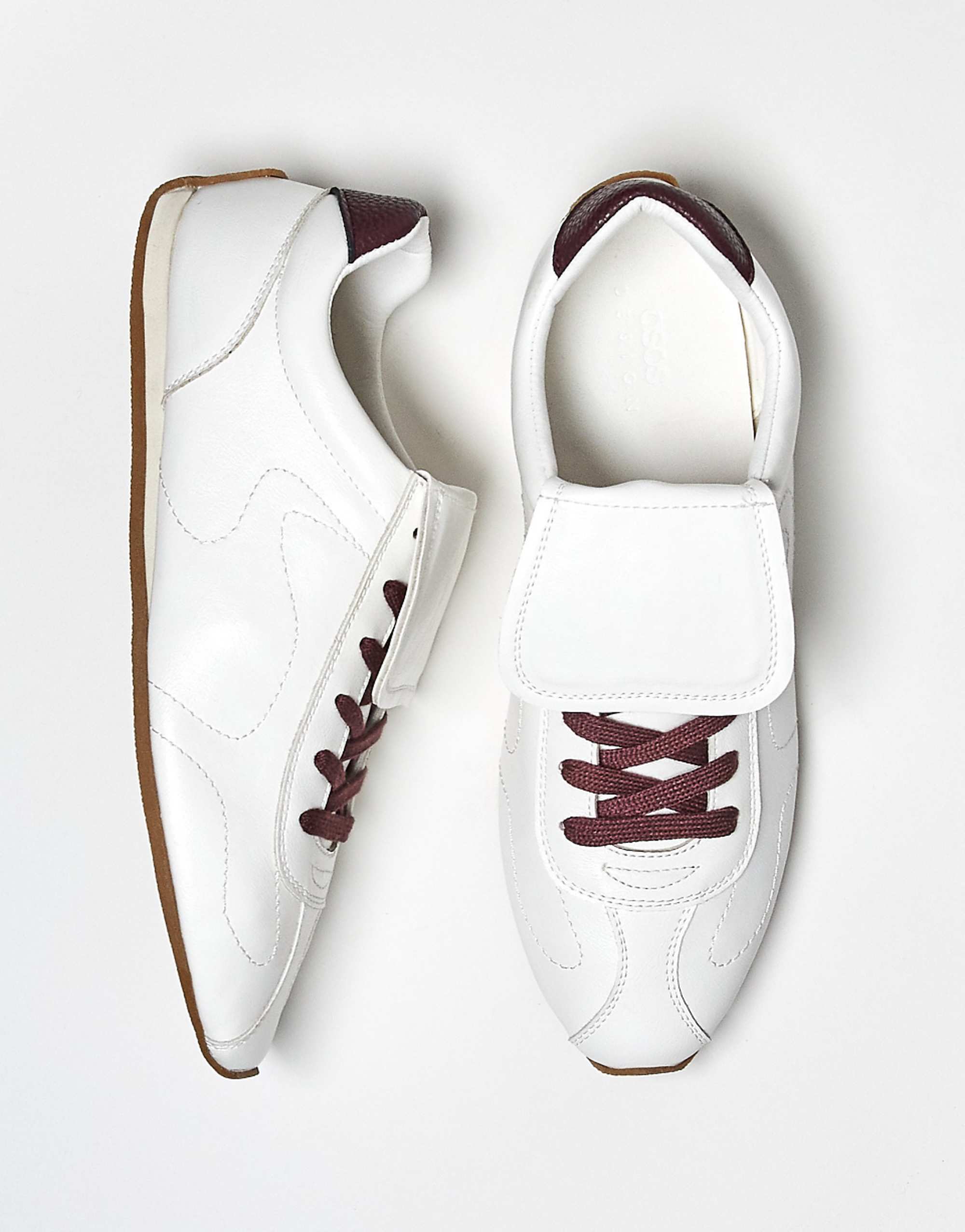 Asos Design Retro Trainers in White With Oversized Tongue
