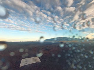 The so-called "dust storms" finally clear outside the HI-SEAS habitat during the Selene IV simulated mission on the moon.