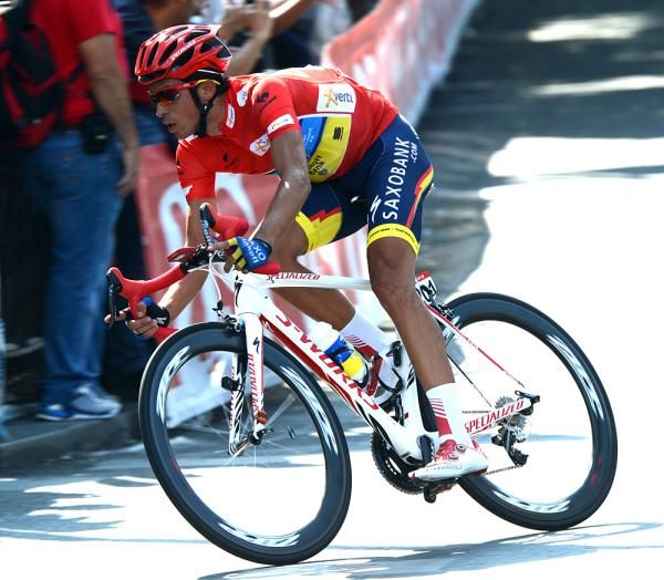 Alberto Contador (Saxo Bank-Tinkoff) rides into the overall victory in the Vuelta