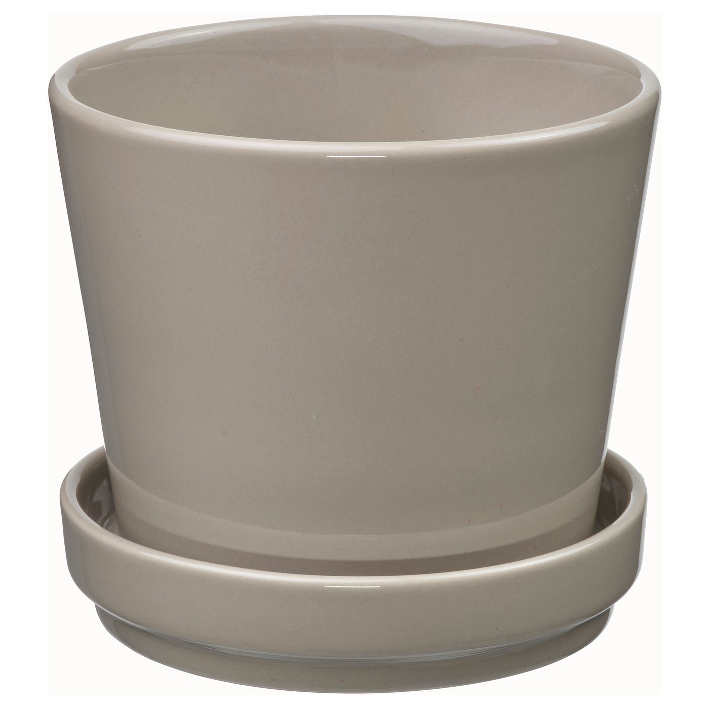 Klotl&amp;Ouml;nn Plant Pot With Saucer - In/outdoor/grey/beige 9 Cm