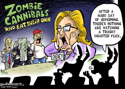 Political Cartoon U.S. liz cheney gop