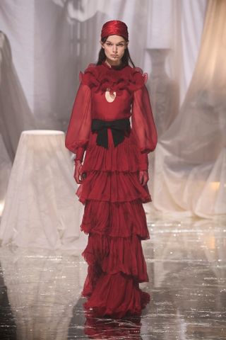 Valentino spring/summer 2025 runway look designed by Alessandro Michele