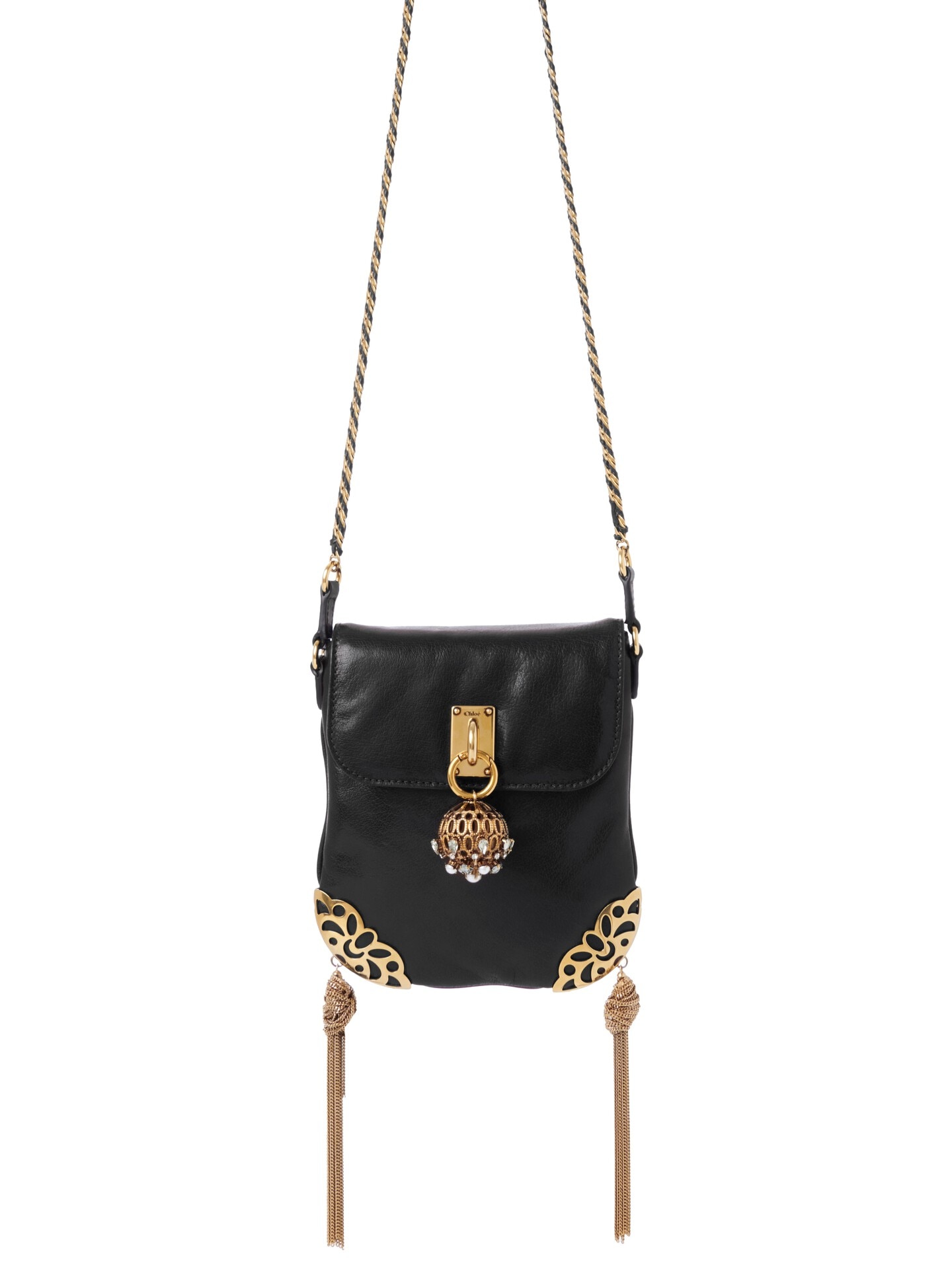 Ch&amp;acirc;teau Treasures Chain Flap Bag in Grained Leather