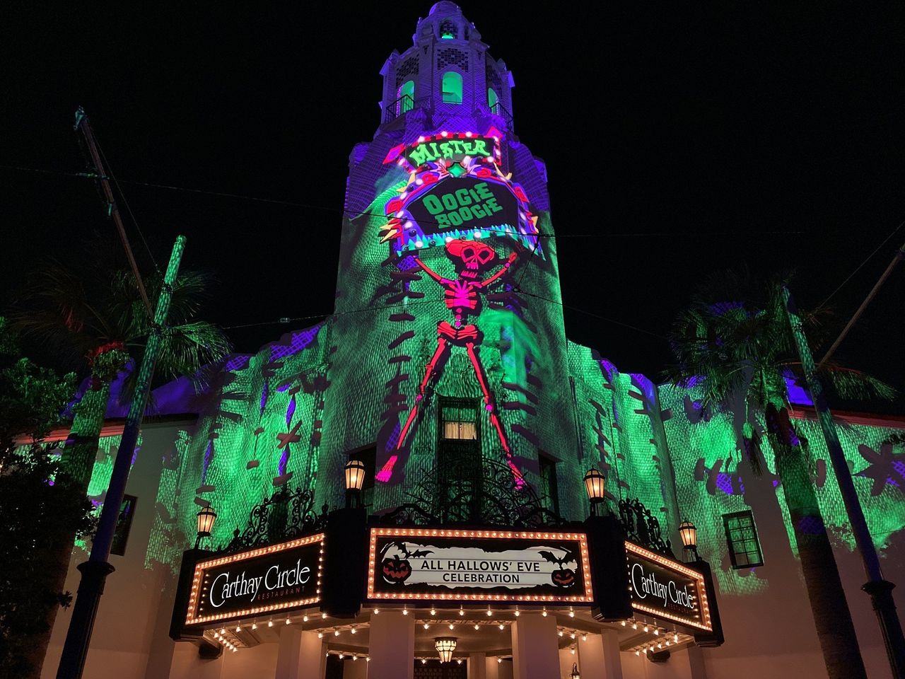 Carthay Circle All Hallow's Eve Celebration signage