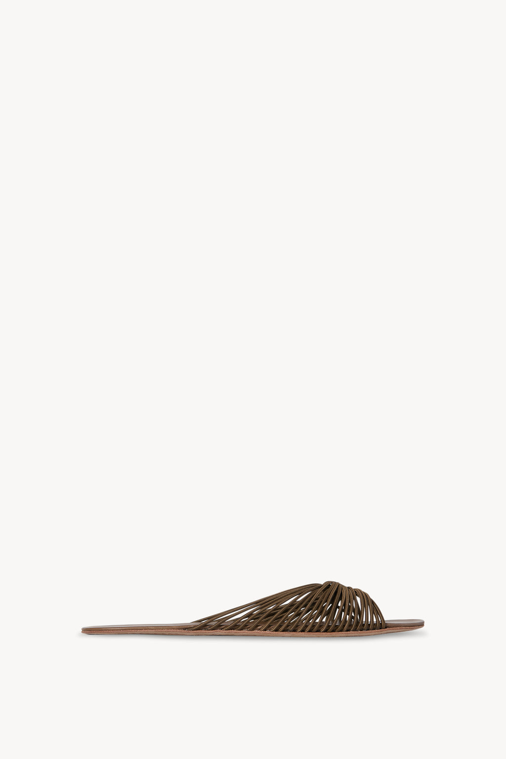 Sara Slide Sandal in Elastic and Leather