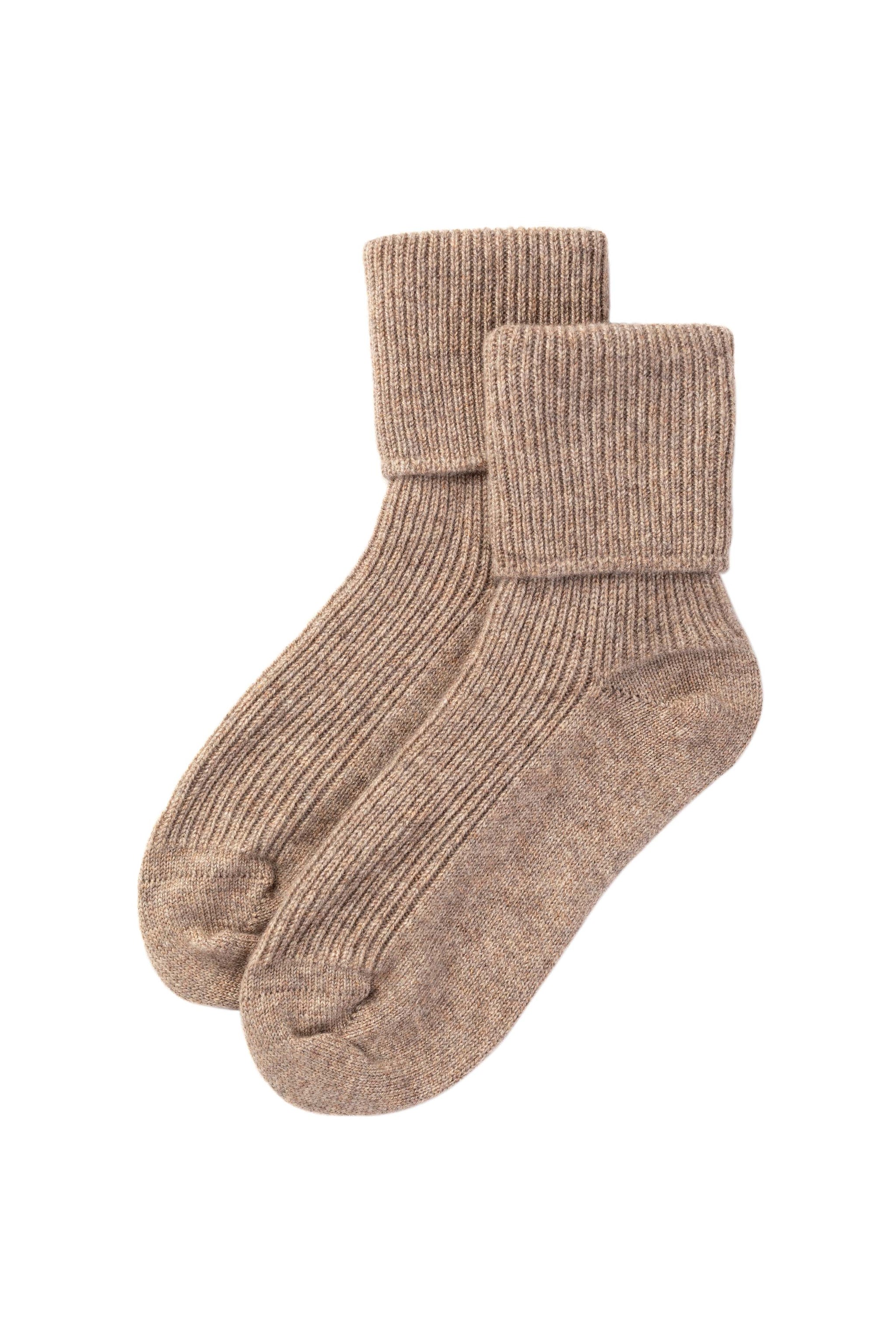 Women&#039;s Light Brown Cashmere Lounge Socks