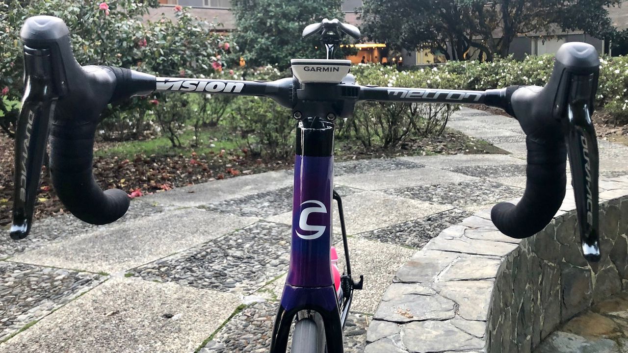 The front profile of the SystemSix showcases its aerodynamics