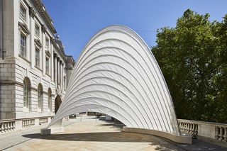 Sail-like pavilion of the African Diaspora by Ini Archibong at London Design Biennale