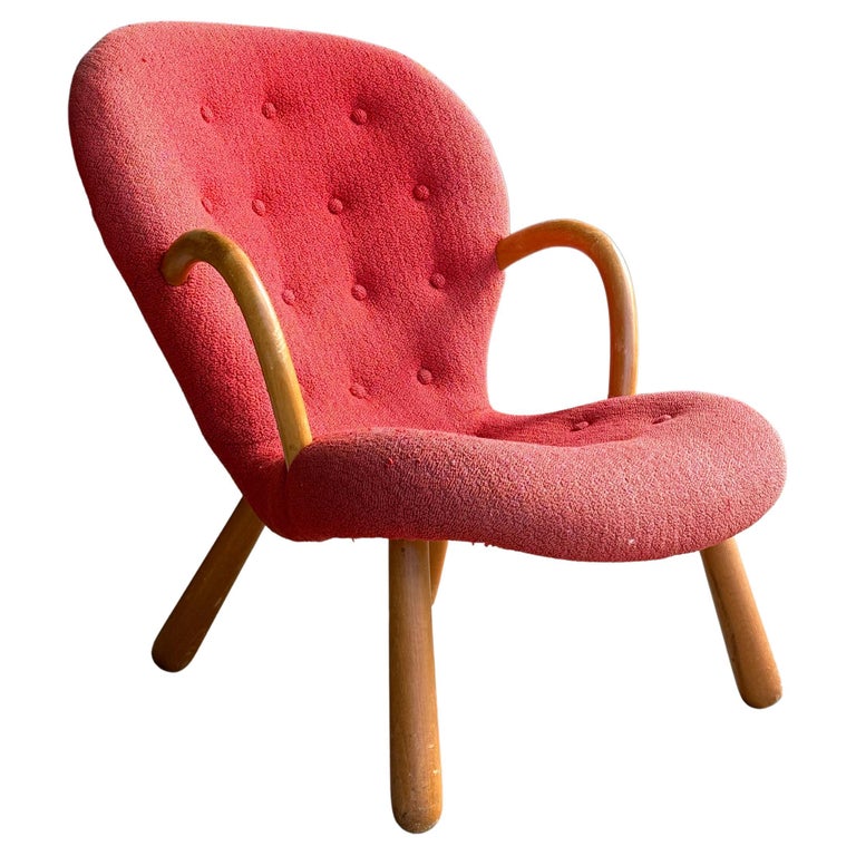 Vintage Original Clam Chair by Arnold Madsen for Vik &amp;amp; Blindheim, Norway 1950s