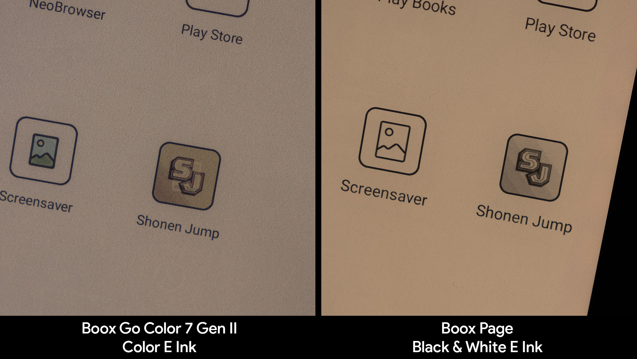 Comparing the screen quality between the Onyx Boox Page and Onyx Boox Go Color 7 Gen II