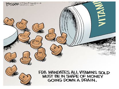 Editorial cartoons FDA vitamins