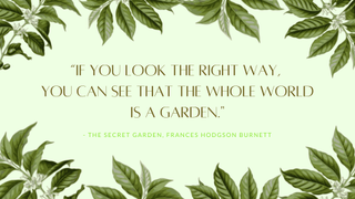 A children's book quote from The Secret Garden by Frances Hodgson Burnett.