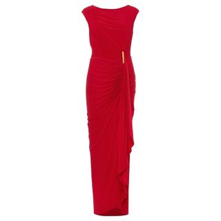 Phase eight red maxi dress with twisted front