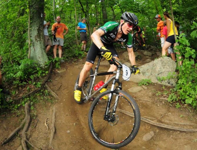 Michael Broderick (Kenda-Stan's NoTubes) loves to ride in Northeastern conditions