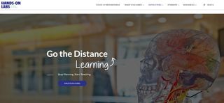 Hands-On Lab homepage with anatomical skull