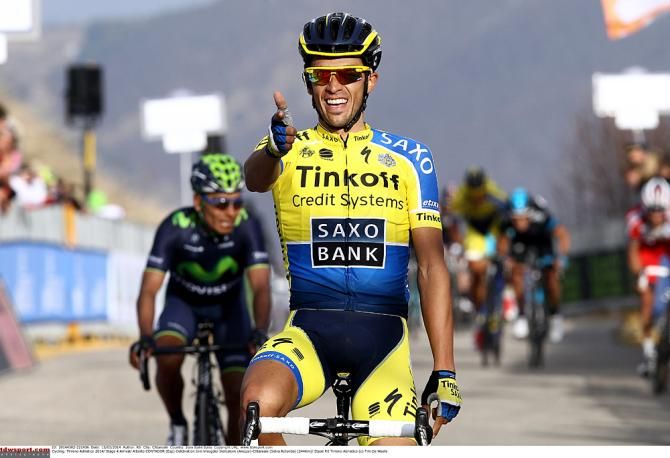 Alberto Contador (Tinkoff-Saxo) wins on stage 4 of Tirreno-Adriatico