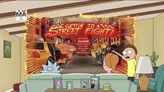 Gettin to a Street Fight game on Rick and Morty, season 6, episode 3