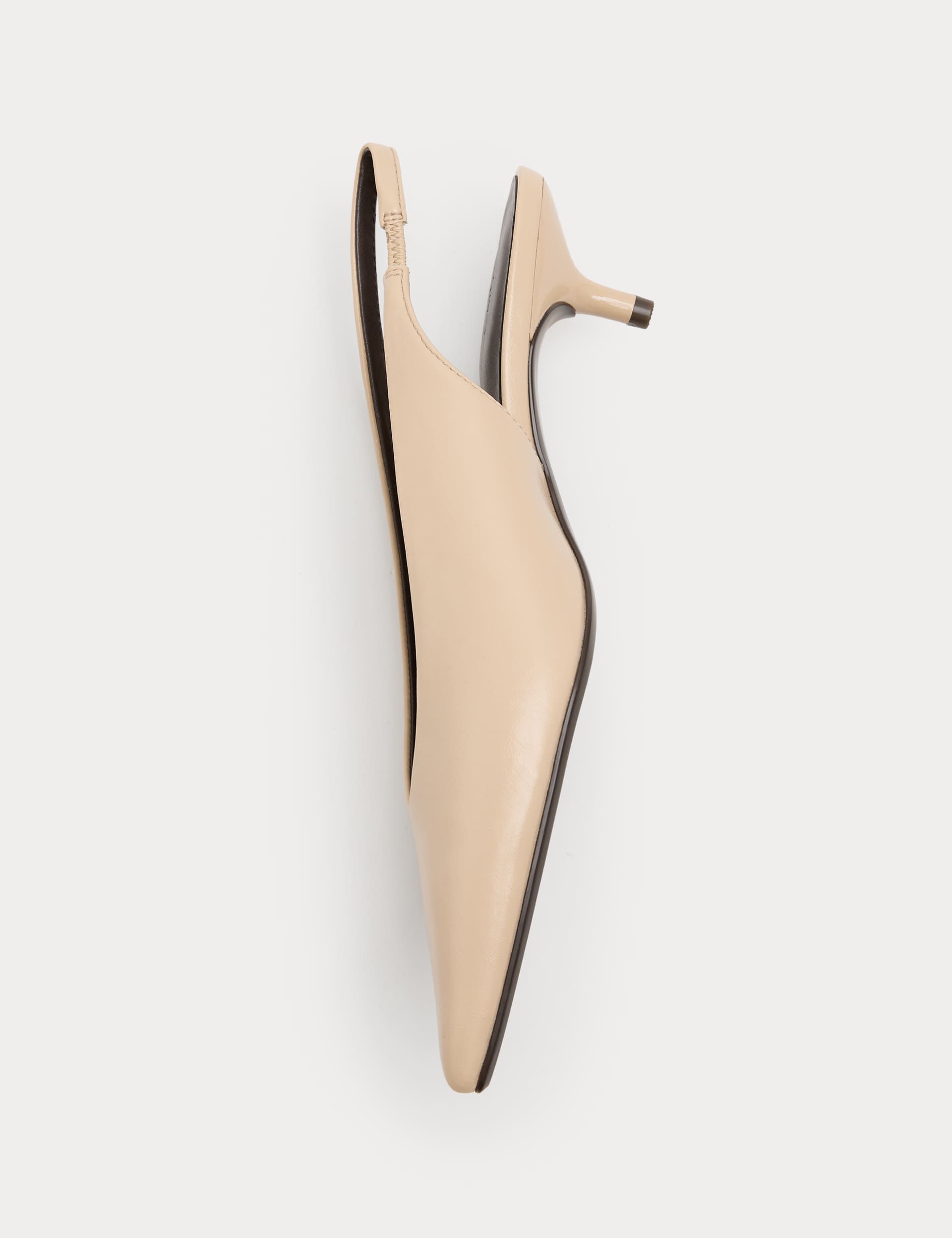 Kitten Heel Pointed Slingback Shoes