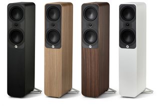 Q Acoustics 5050 floorstanders in all four finishes