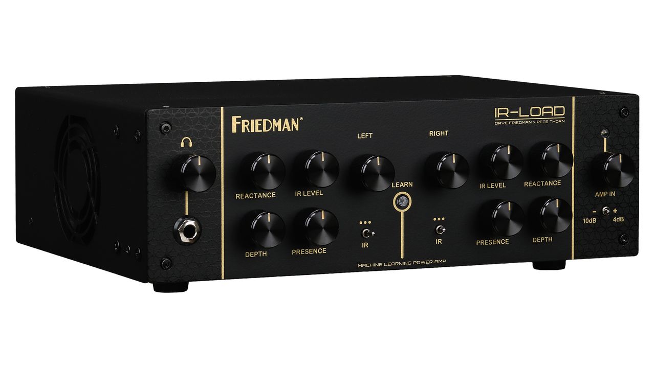 Synergy Machine Learning Power Amp Dave Friedman IR-LOAD Amplifier press image on white