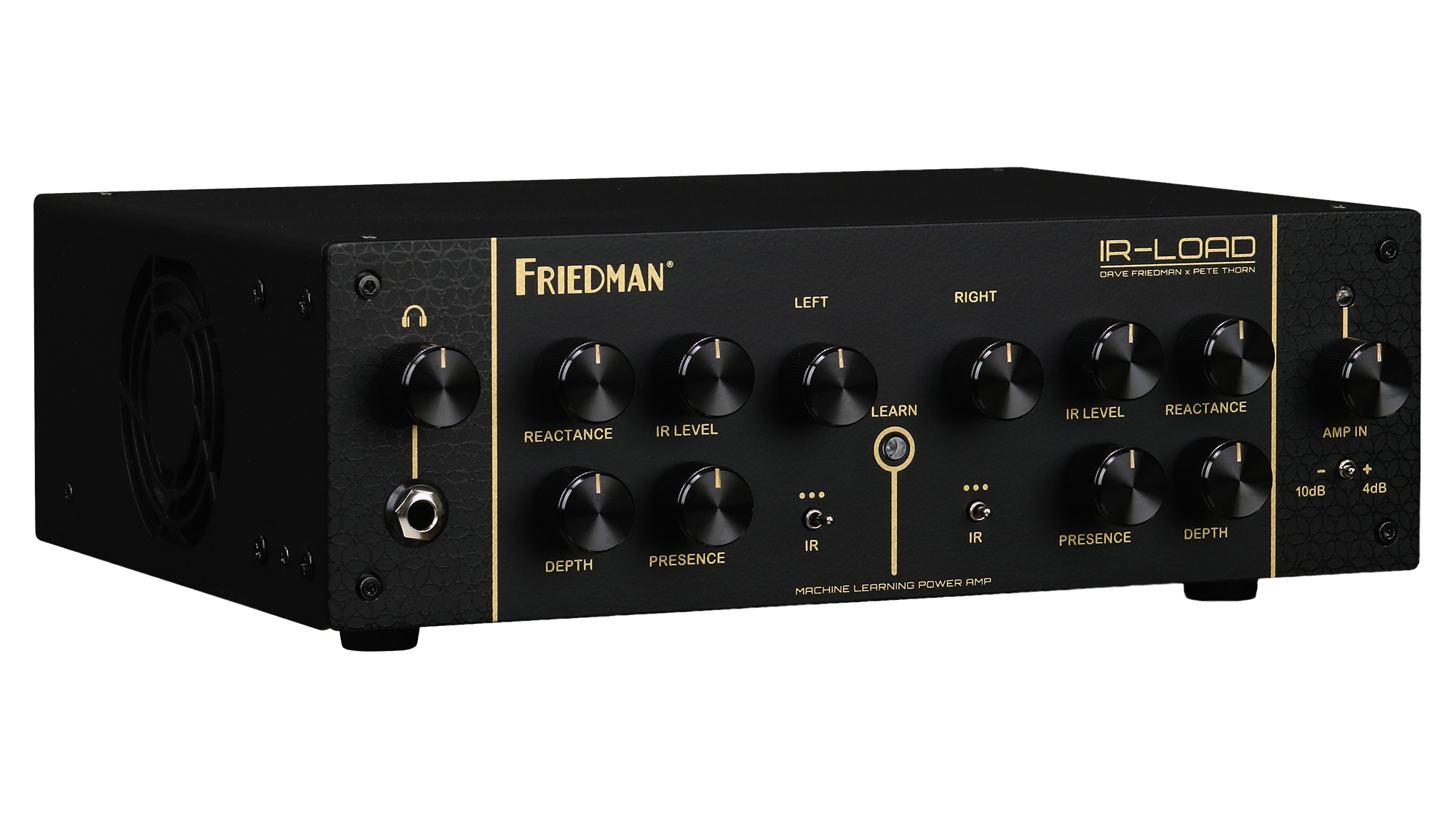 Synergy Machine Learning Power Amp Dave Friedman IR-LOAD Amplifier press image on white